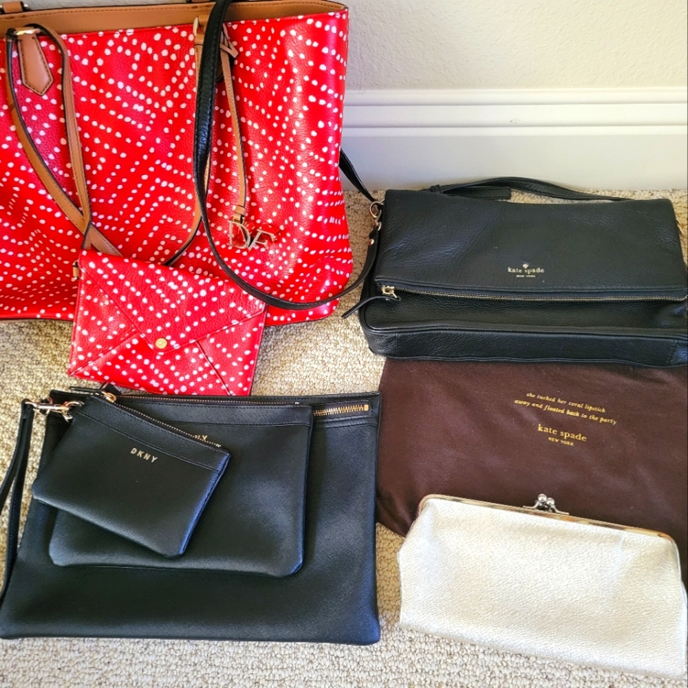 4 Fabulous Handbags Bundle DVF Kate Spade